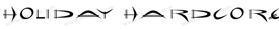 Holiday hardcore Bold字体转换